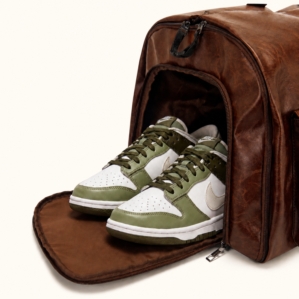 The Leather-Look Convertible Travel Duffel