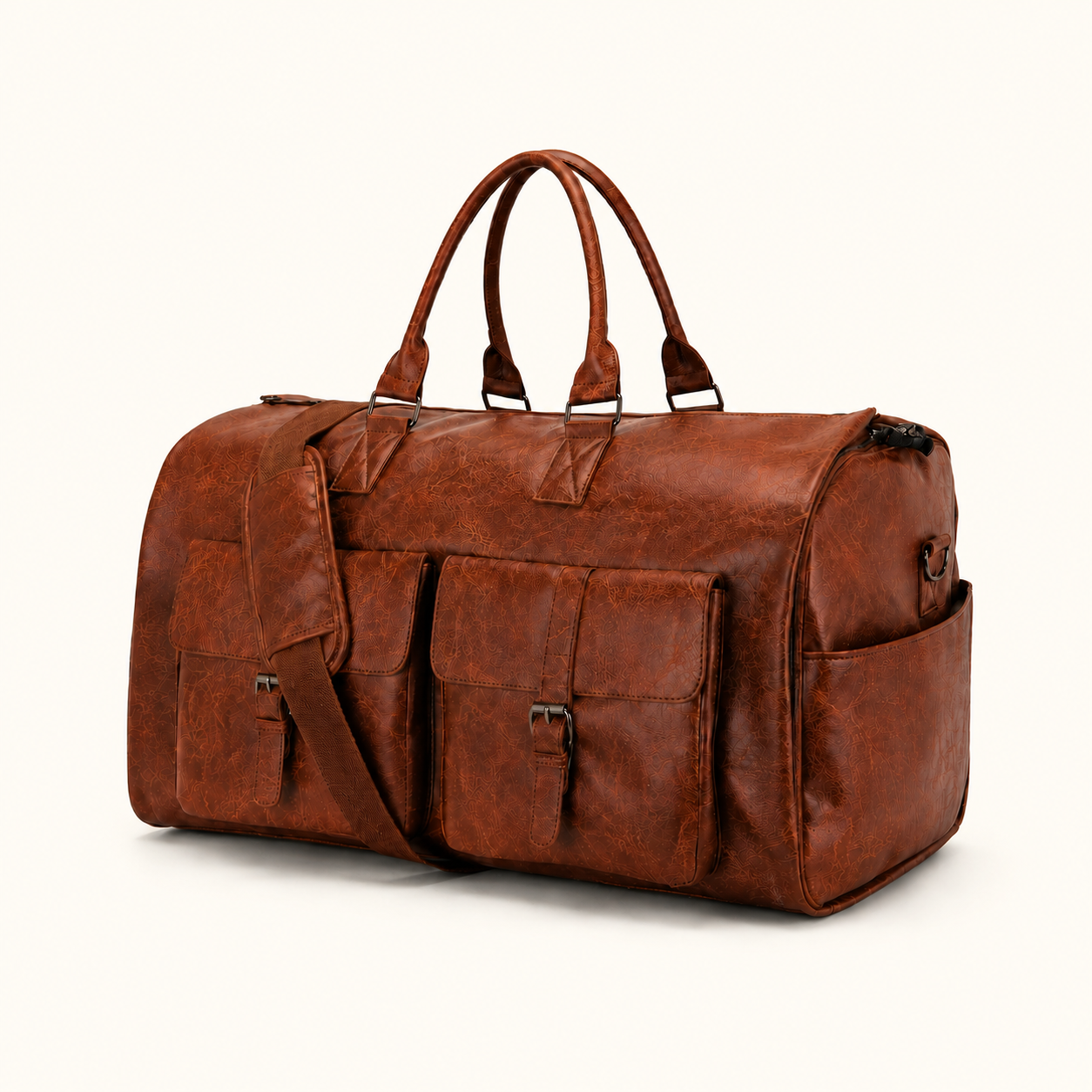 The Leather-Look Convertible Travel Duffel