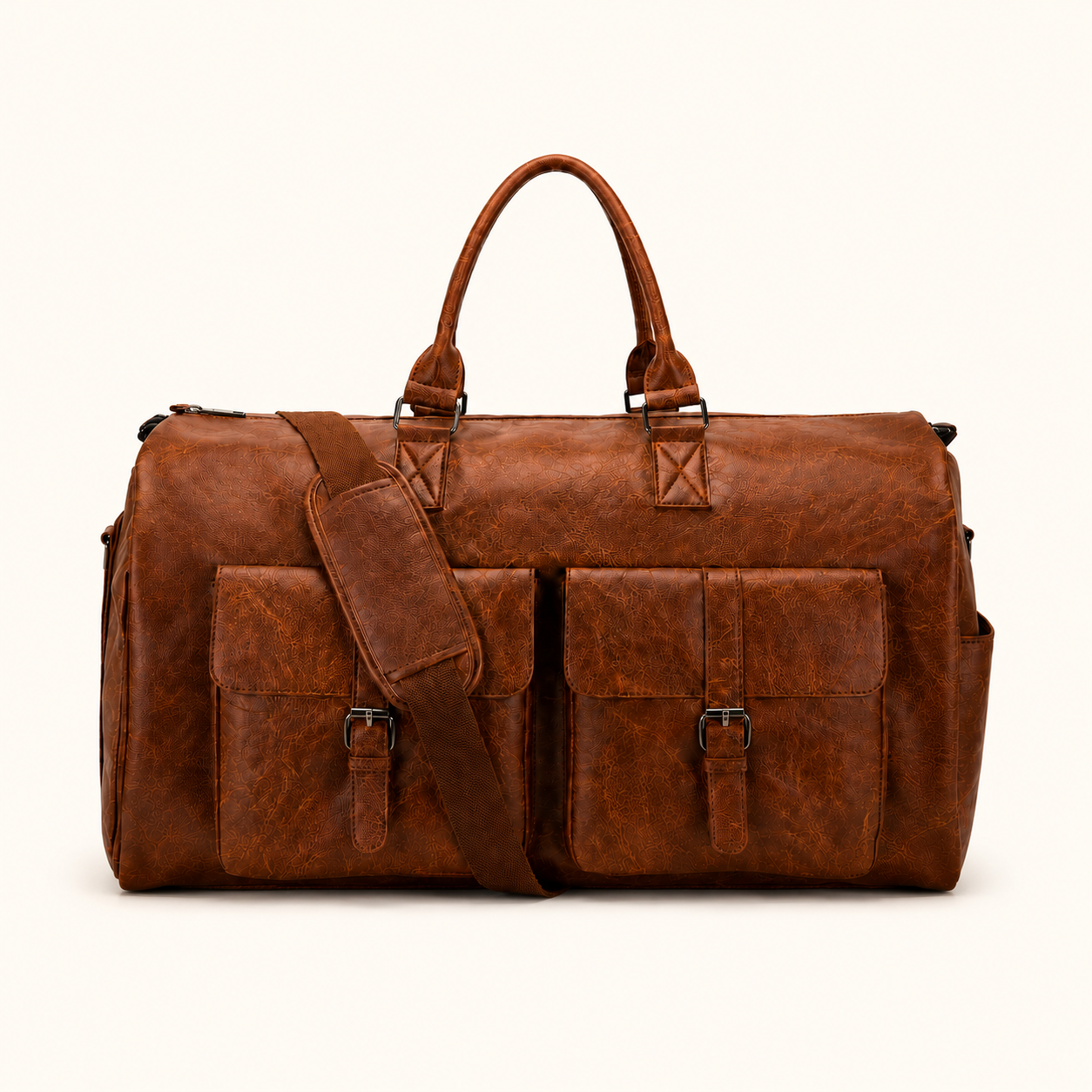 The Leather-Look Convertible Travel Duffel