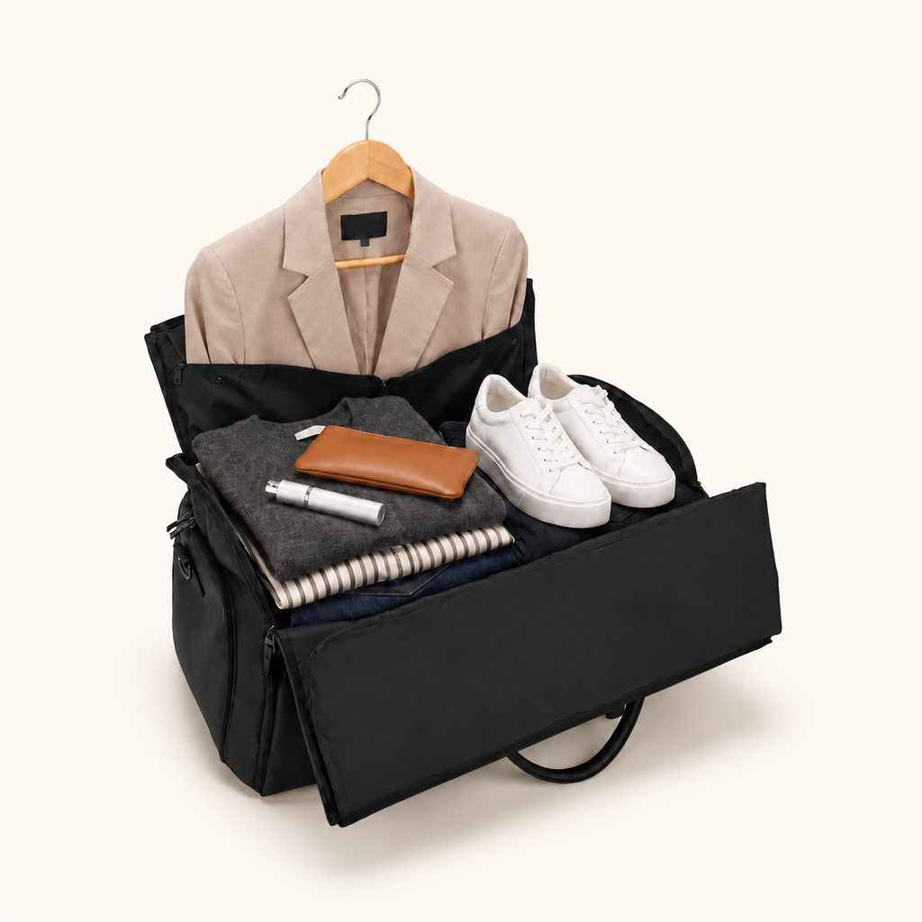 The Leather-Look Convertible Travel Duffel