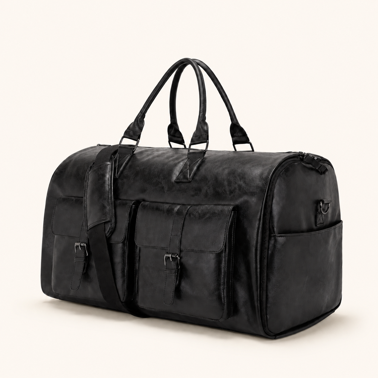 The Leather-Look Convertible Travel Duffel
