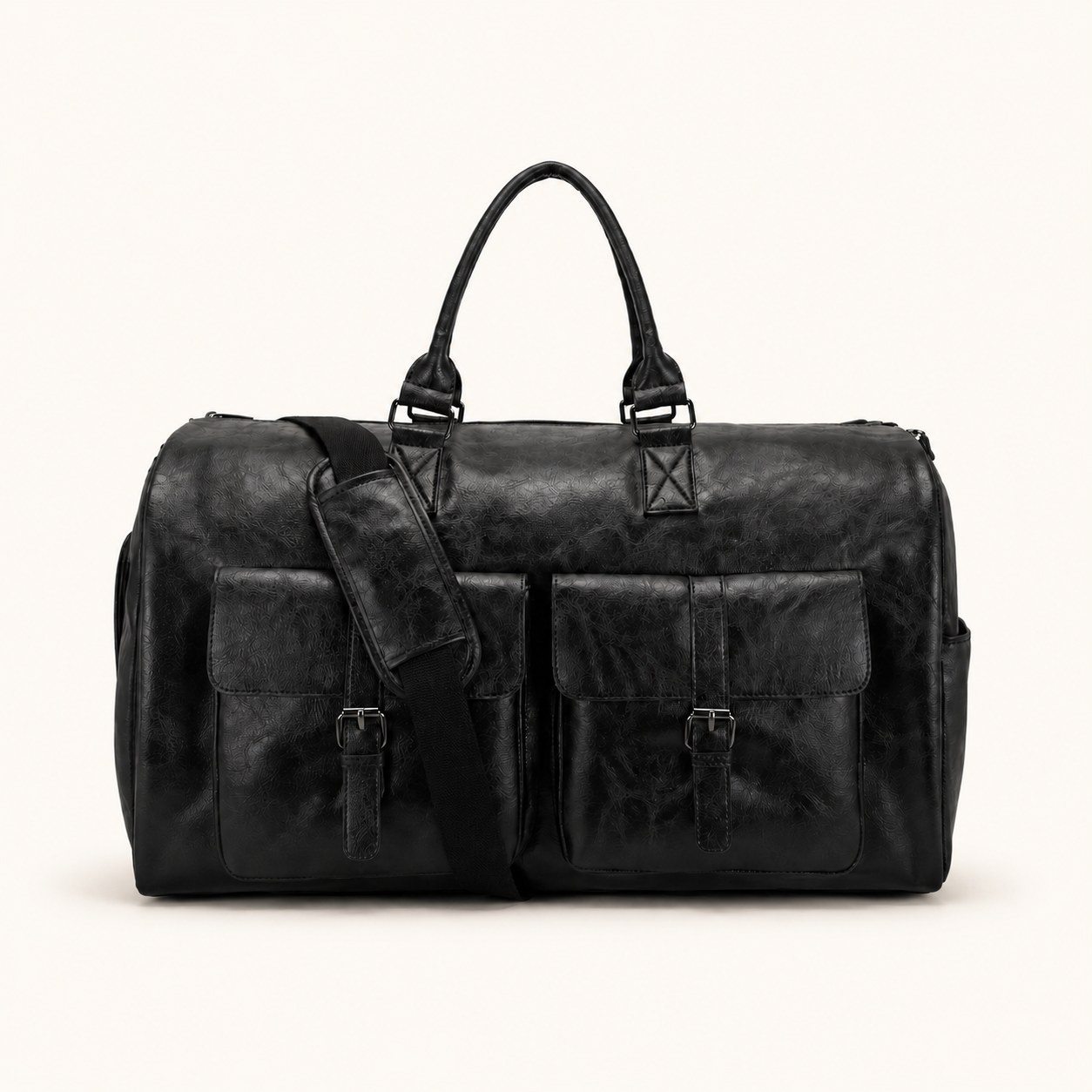 The Leather-Look Convertible Travel Duffel