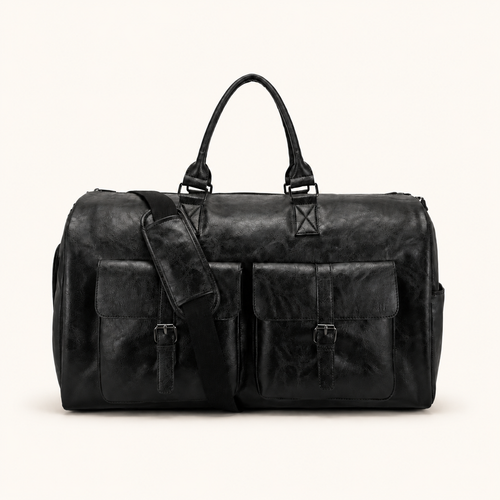 The Leather-Look Convertible Travel Duffel
